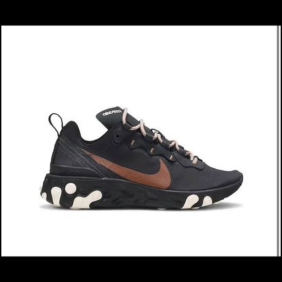 Nike React Element 55 Oil Grey Copper Sneaker - Picture 2 of 12
